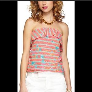 EUC Lilly Pulitzer Wakely Ruffle Tube Top